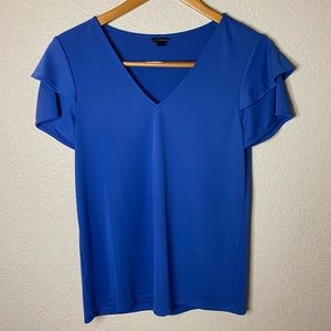 Ann Taylor Ruffle Sleeve Blouse